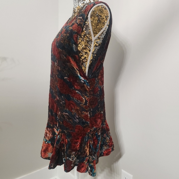 Free People Floral Velvet Dress - Picture 3 of 7